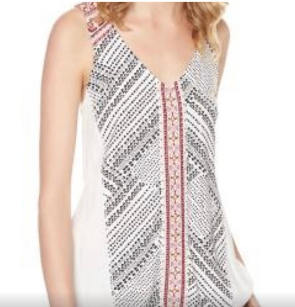 Sanctuary The Earth Embroidered Tank Top Sz M
